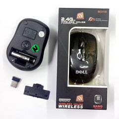 2.4G Dell_Wireless Optical Mouse plug and play Black