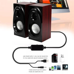 Hotmai A11 Portable Multimedia Speaker Wired USB 2.0 Powered Speaker for Phone/PC/Laptop Pc Speaker