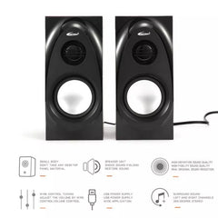 Hotmai A11 Portable Multimedia Speaker Wired USB 2.0 Powered Speaker for Phone/PC/Laptop Pc Speaker