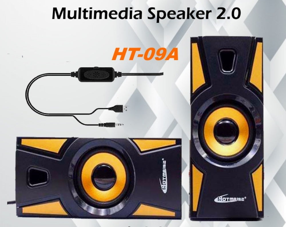HT09A HOTMAI Portable Speaker Wired USB2.0 Powered W/3.5MM AUX IN For Laptop/Mobile/MP4 Subwoofer Sounds Extra BASS