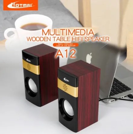 Hotmai A12 Portable Multimedia Speaker Wired USB 2.0 Powered Speaker for Phone/PC/Laptop