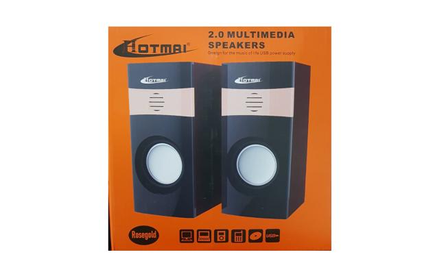 Hotmai A12 Portable Multimedia Speaker Wired USB 2.0 Powered Speaker for Phone/PC/Laptop